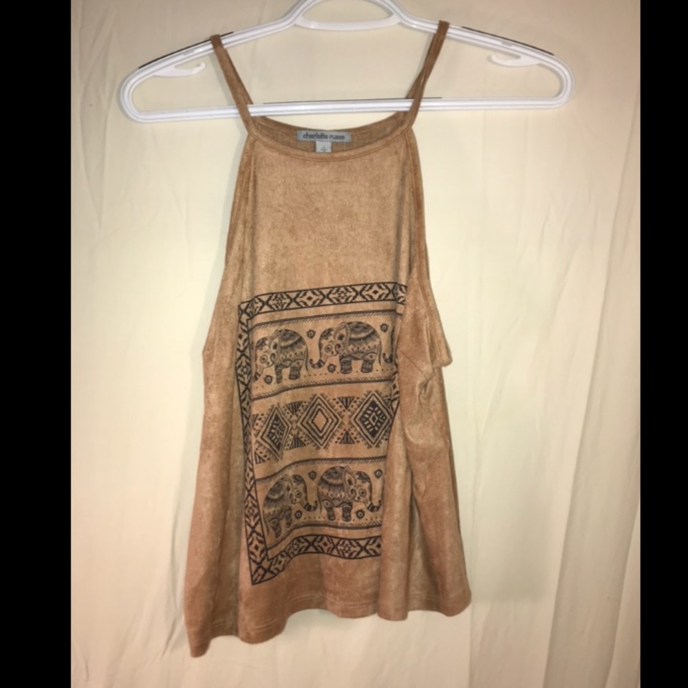 Brown crop top